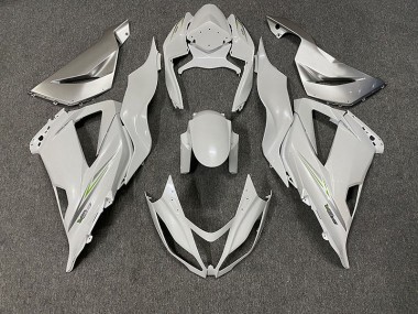 2013-2018 Pearl White Kawasaki ZX6R Motorcycle Fairings