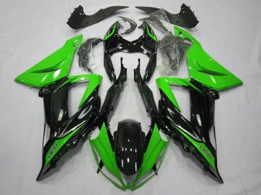 2013-2018 Plain Gloss Black Green Kawasaki ZX6R Motorcycle Fairings