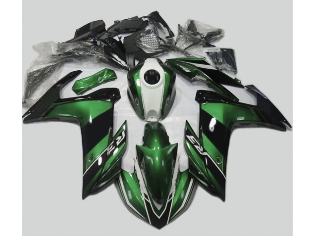 2015-2018 Green and Gloss Black Yamaha R3 Motorcycle Fairings