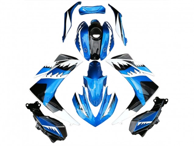 2015-2018 Light Blue Shark Yamaha R3 Motorcycle Fairings