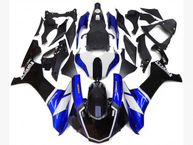 2015-2019 Blue and White Custom Style Yamaha R1 Motorcycle Fairings