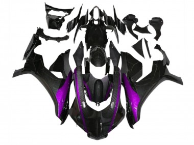 2015-2019 Carbon Fiber Style & Purple Yamaha R1 Motorcycle Fairings