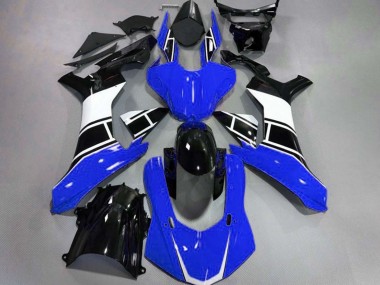 2015-2019 Gloss Blue White and Black Yamaha R1 Motorcycle Fairings
