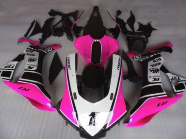2015-2019 Gloss Pink & White Yamaha R1 Motorcycle Fairings