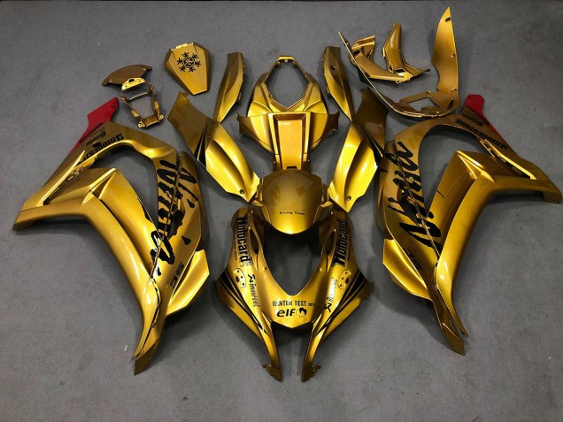 2016-2019 Gold Kawasaki ZX10R Motorcycle Fairings