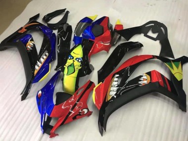 2016-2019 Share Red and Blue Kawasaki ZX10R Motorcycle Fairings