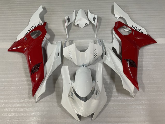 2017-2021 Gloss White and Red J AIR Yamaha R6 Motorcycle Fairings