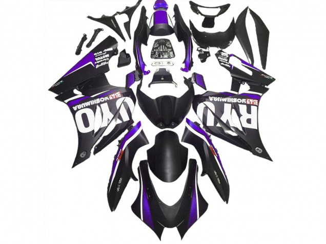 2017-2023 Matte Black & Purple Suzuki GSXR 1000 Motorcycle Fairings