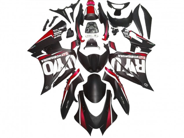 2017-2023 Matte Black & Red Suzuki GSXR 1000 Motorcycle Fairings