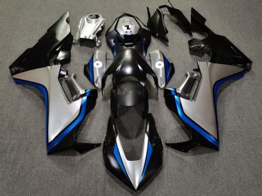2017-2023 Silver and Black & Blue Honda CBR1000RR Motorcycle Fairings